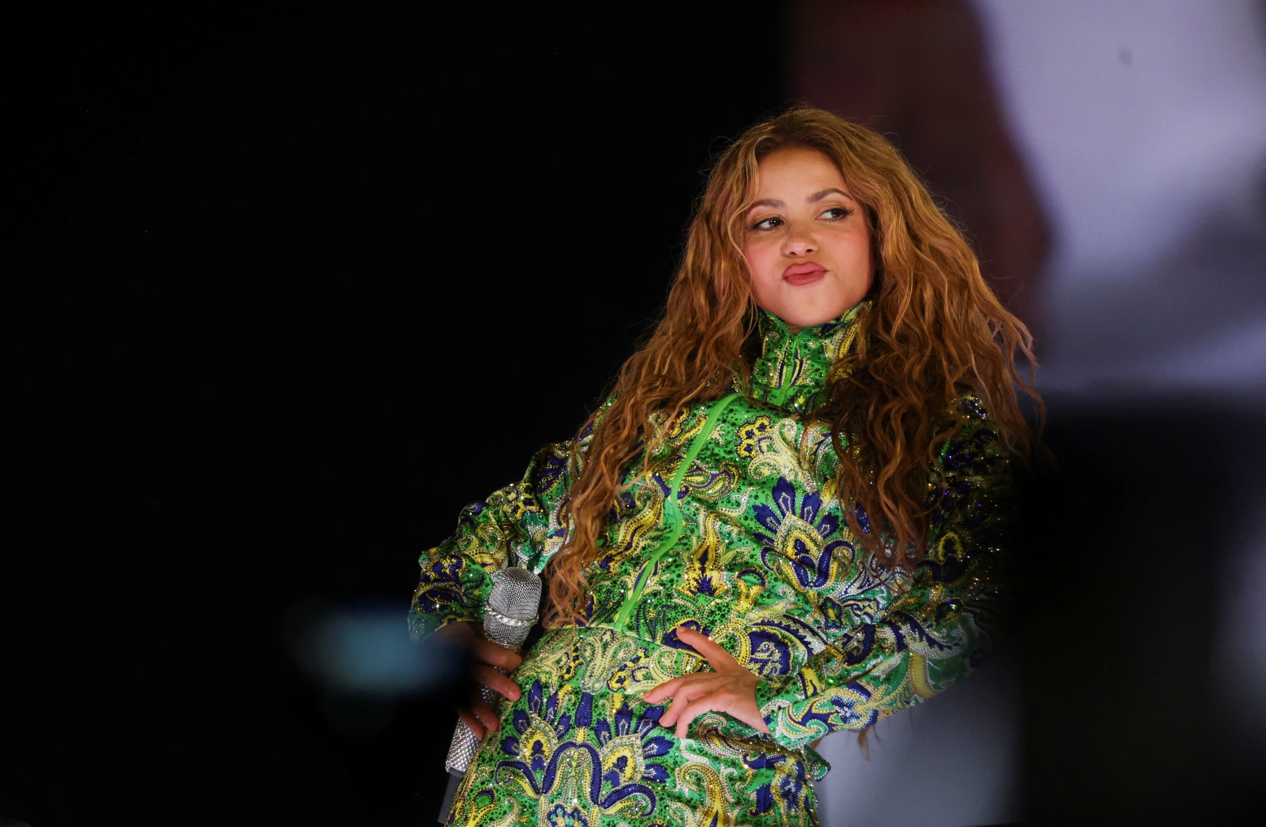 Shakira performs during an open concert at the Copacabana beach in Rio de Janeiro, Brazil May 2, 2026. REUTERS/Ricardo Moraes
