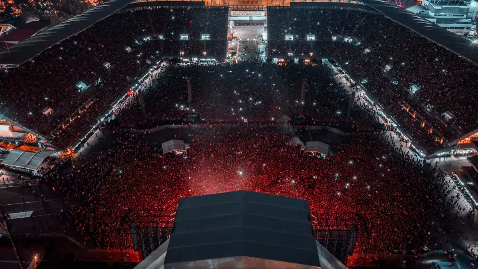 El estadio GNP se llenó casi en su totalidad con la asistencia de alrededor de 60 mil personas que se complacieron al escuchar los mejores éxitos de System of a Down Foto: Ocesa