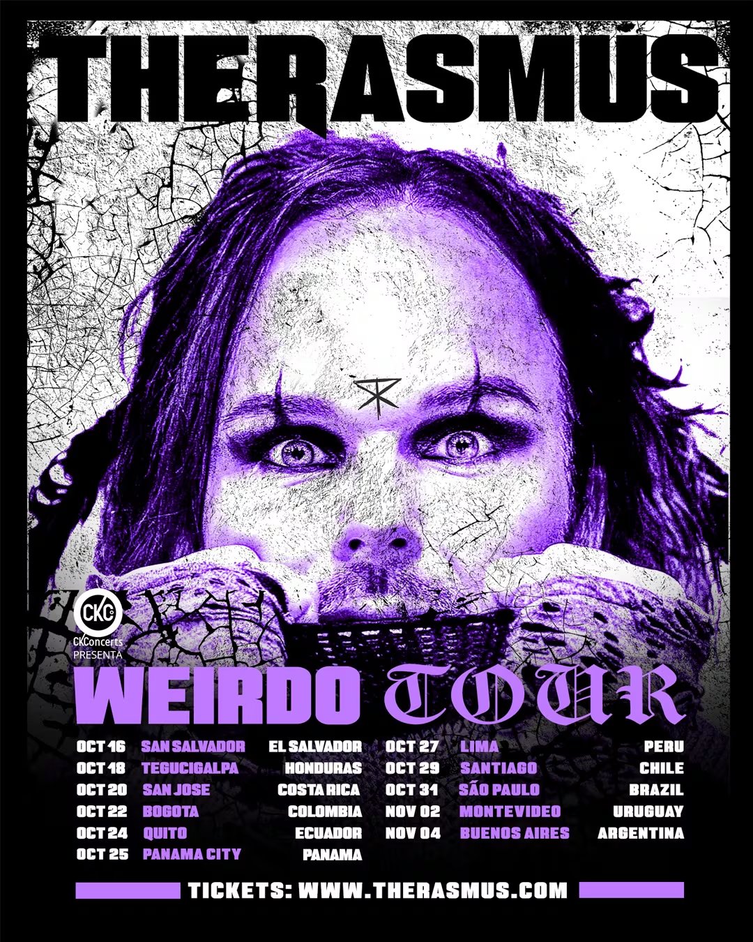 The Rasmus confirma concierto en Bogotá el 22 de octubre de 2026 como parte del Weirdo Tour, su gira más extensa en Latinoamérica en años - crédito @therasmus/Instagram