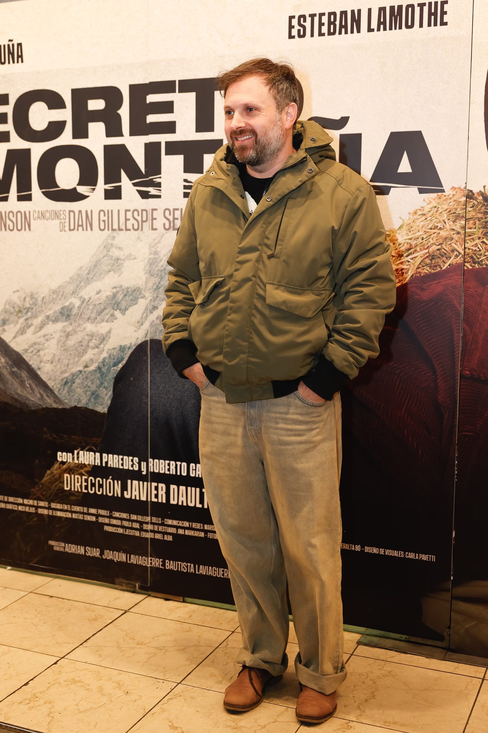 Dan Breitman también llegó a la función de prensa de Secreto en la Montaña
