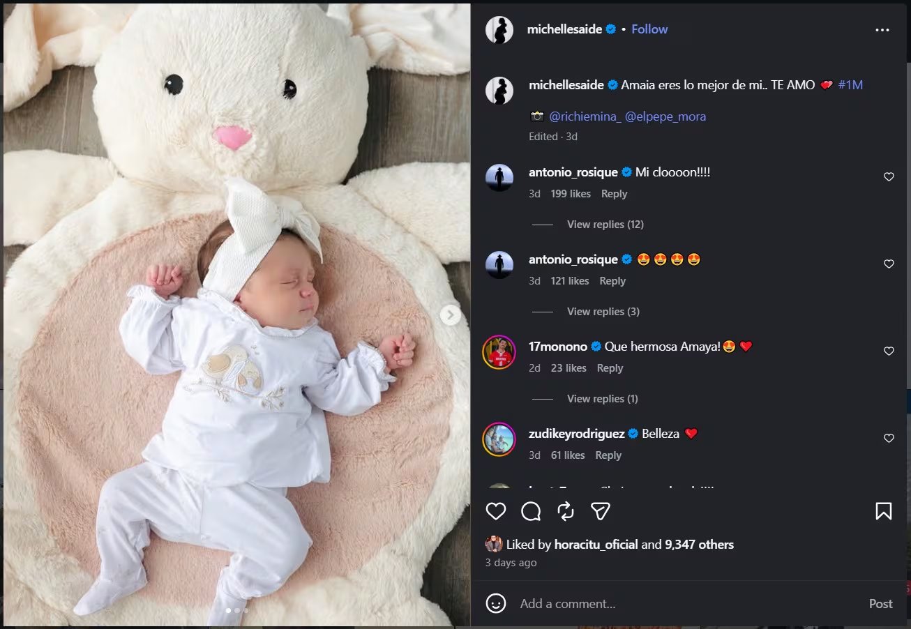 Usuarios destacan el gran parecido físico de Amaia con su padre Toño Rosique, generando interacción en plataformas digitales (IG)
