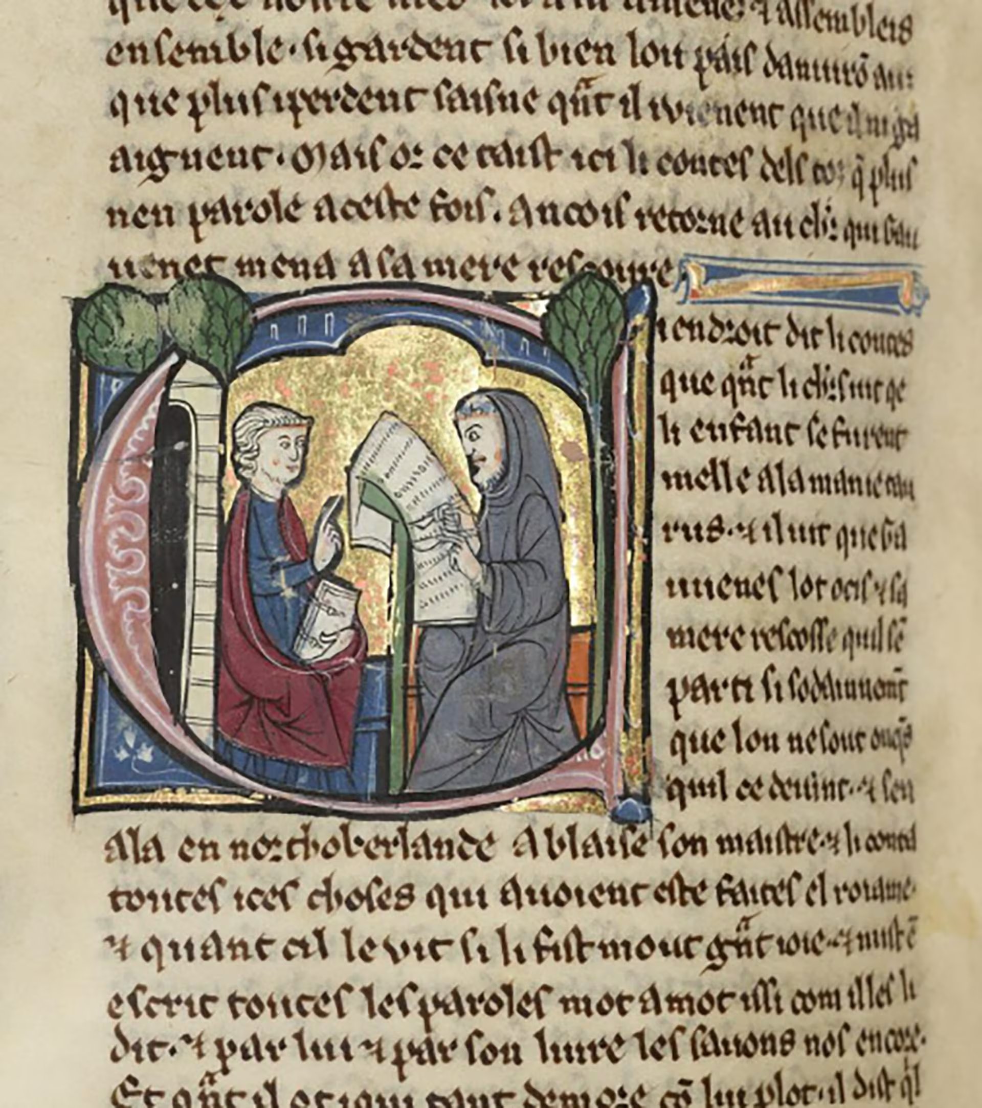 El Clermont-Tonnerre Grail destaca además por tener 126 ilustraciones iluminadas de trazo minucioso, una cantidad superior a la media