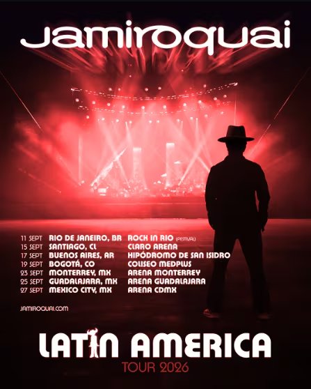 Jamiroquai regresará a Latinoamérica en septiembre de 2026 
(Créditos: Instagram/Jamiroquai)