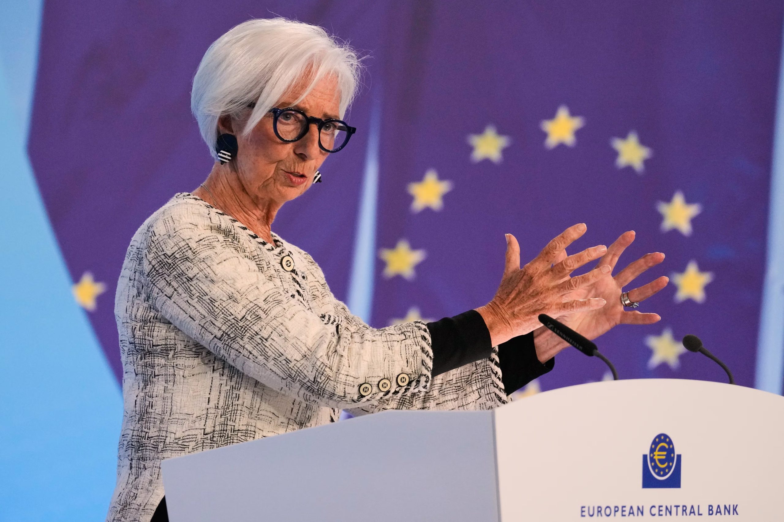 La presidenta del Banco Central Europeo, Christine Lagarde. (Foto AP/Michael Probst)