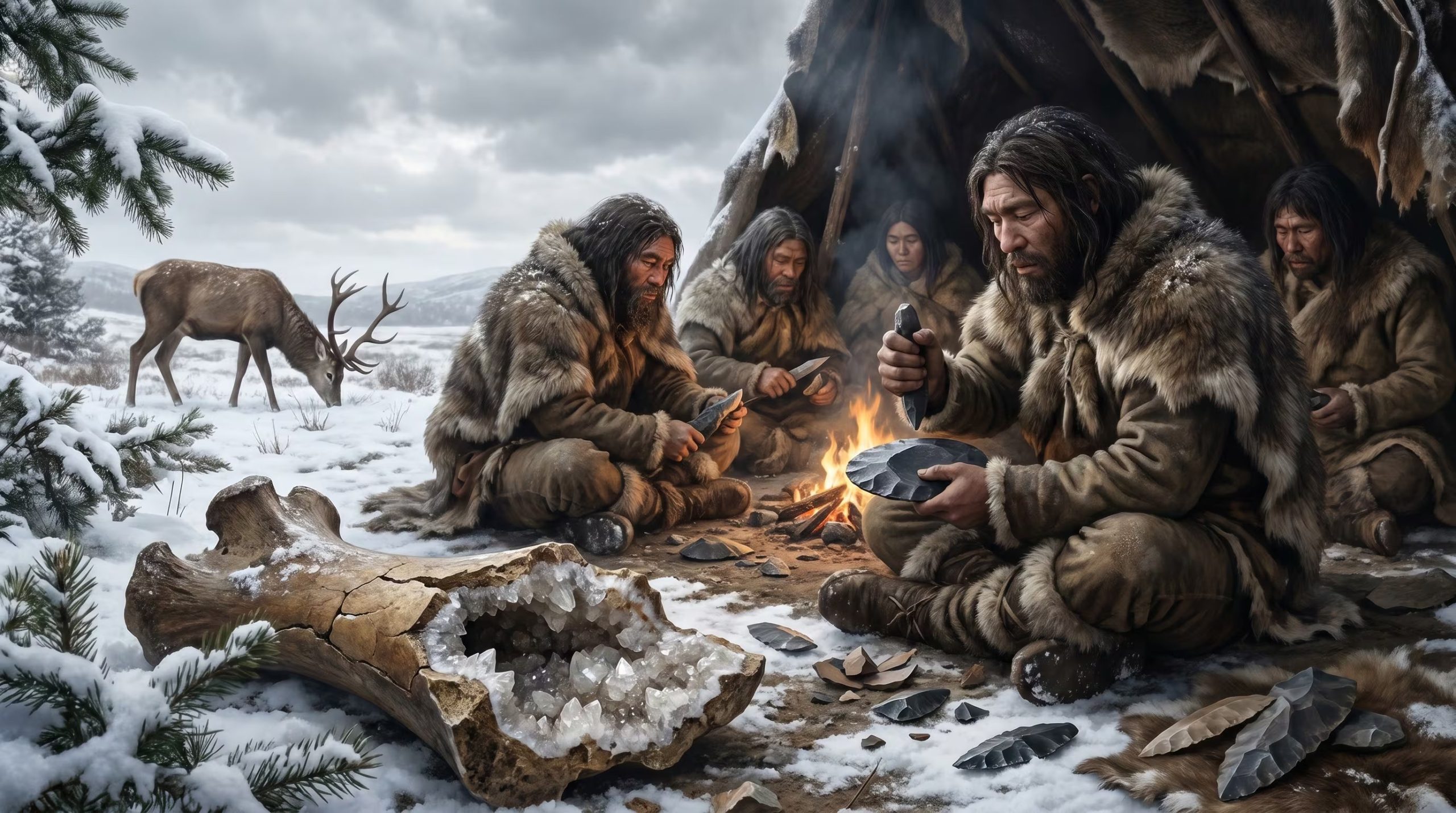 El descubrimiento resalta cómo las condiciones glaciales obligaron a los seres humanos arcaicos a desarrollar nuevas estrategias de adaptación y creatividad (Imagen Ilustrativa Infobae)