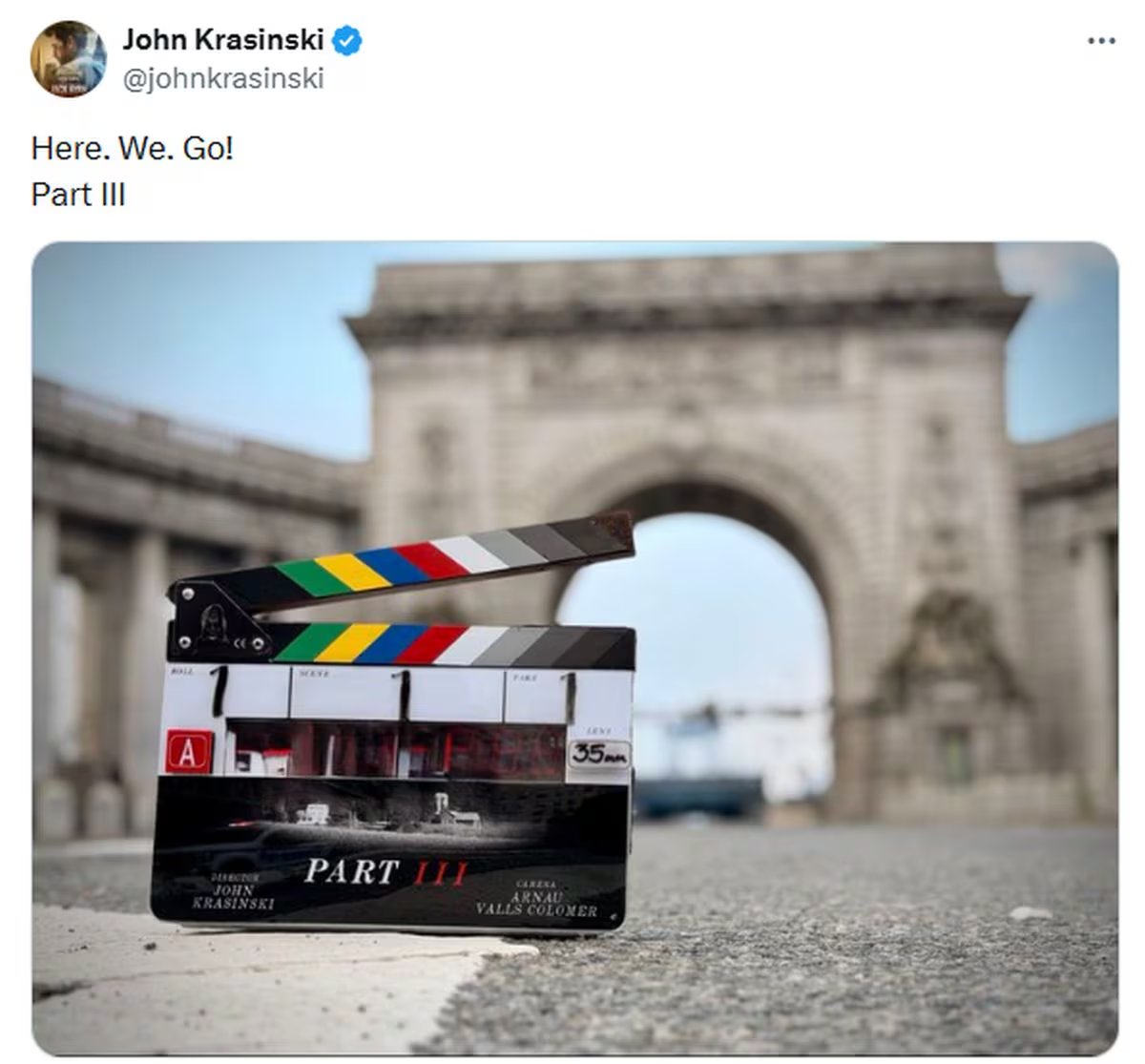 John Krasinski confirma el inicio del rodaje con el regreso de Emily Blunt y Cillian Murphy (X/@johnkrasinski)