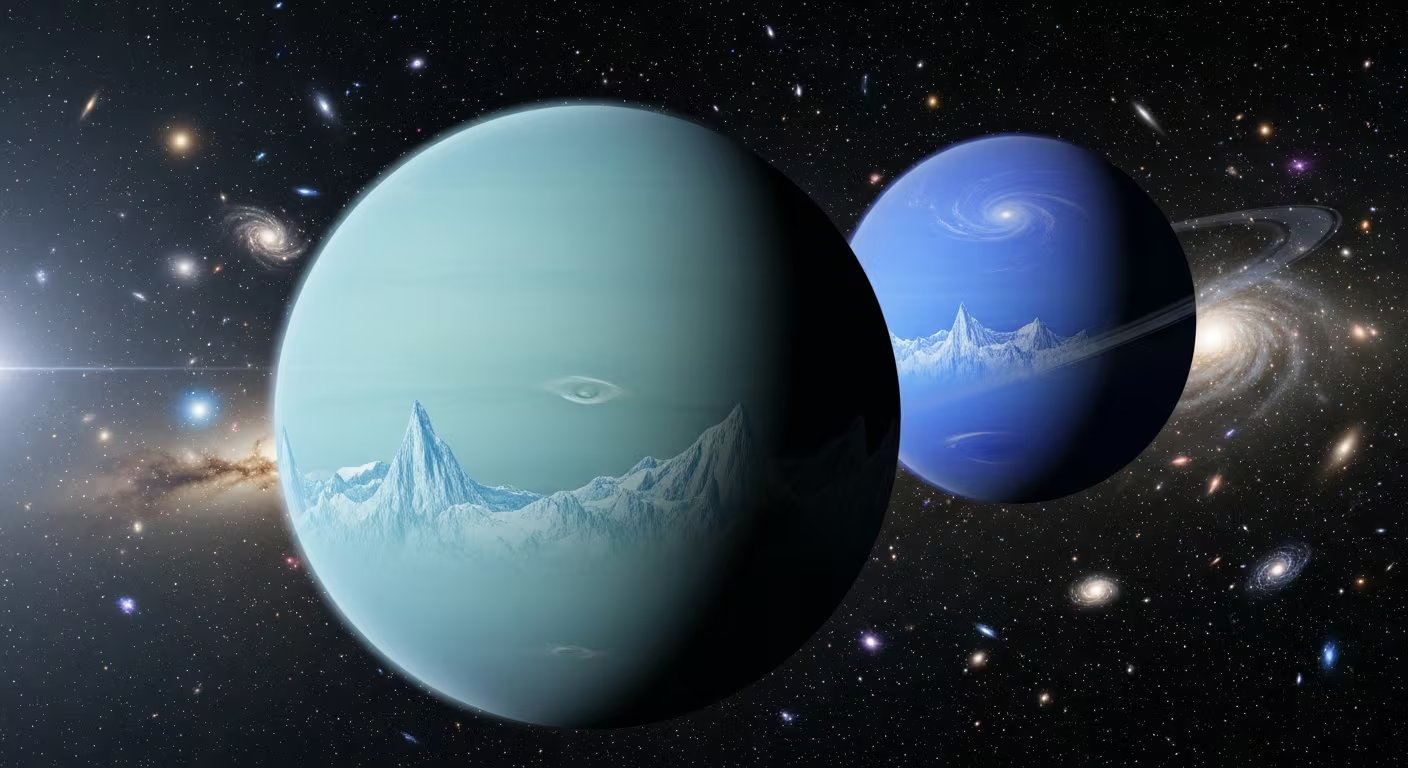 Las condiciones extremas generan nubes de silicatos que se condensan y forman material rocoso en las atmósferas de Urano y Neptuno (Imagen Ilustrativa Infobae)