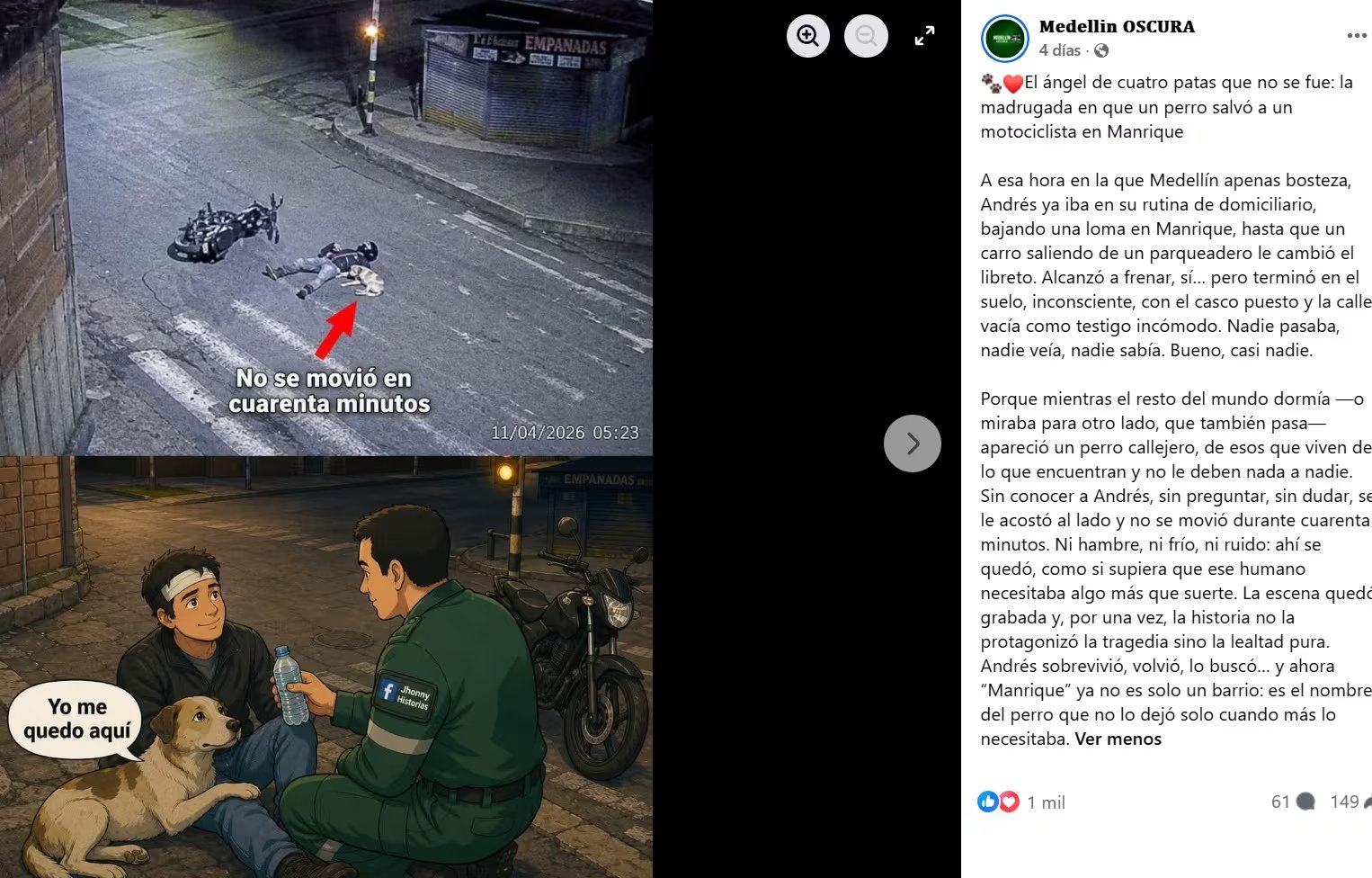 El caso se viral en redes el 1 de mayo de 2026 - crédito Medellín Oscura/Facebook