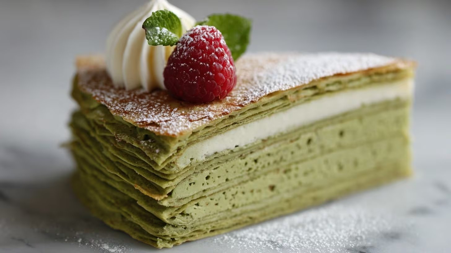 Los panqueques con matcha se sirven apilados y pueden acompañarse con compota de arándanos o una cucharada de yogur natural (Imagen Ilustrativa Infobae)