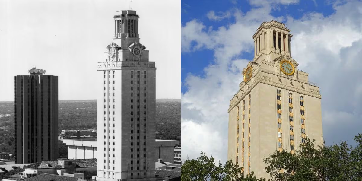 Desde hace 90 años, la iluminación de la torre en color naranja celebra logros y fechas especiales en la Universidad de Texas (Wikimedia Commons)