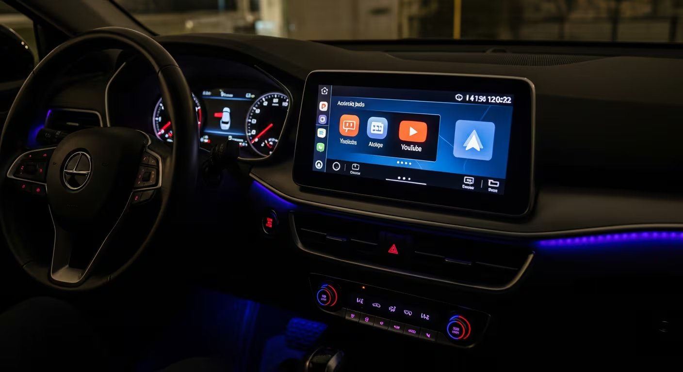 Por motivos de seguridad, la reproducción de videos en Android Auto solo está habilitada cuando el vehículo está estacionado, cumpliendo con la legislación global. (Imagen Ilustrativa Infobae)