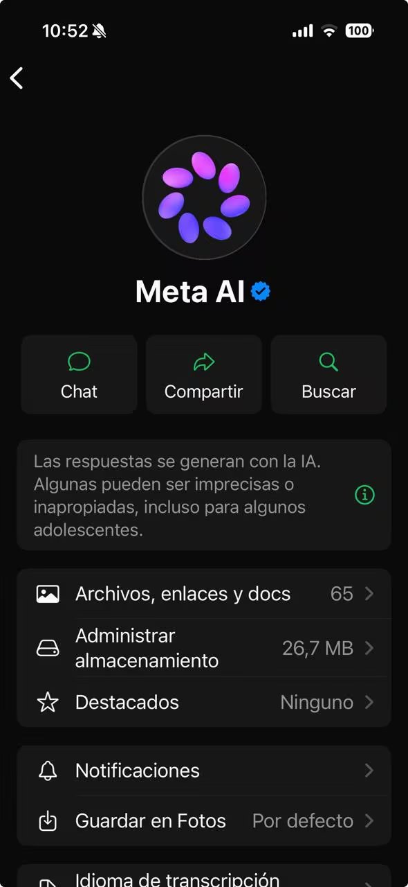 Meta AI también ayuda a redactar mensajes, correos y documentos, sugiriendo frases y corrigiendo errores. (WhatsApp)