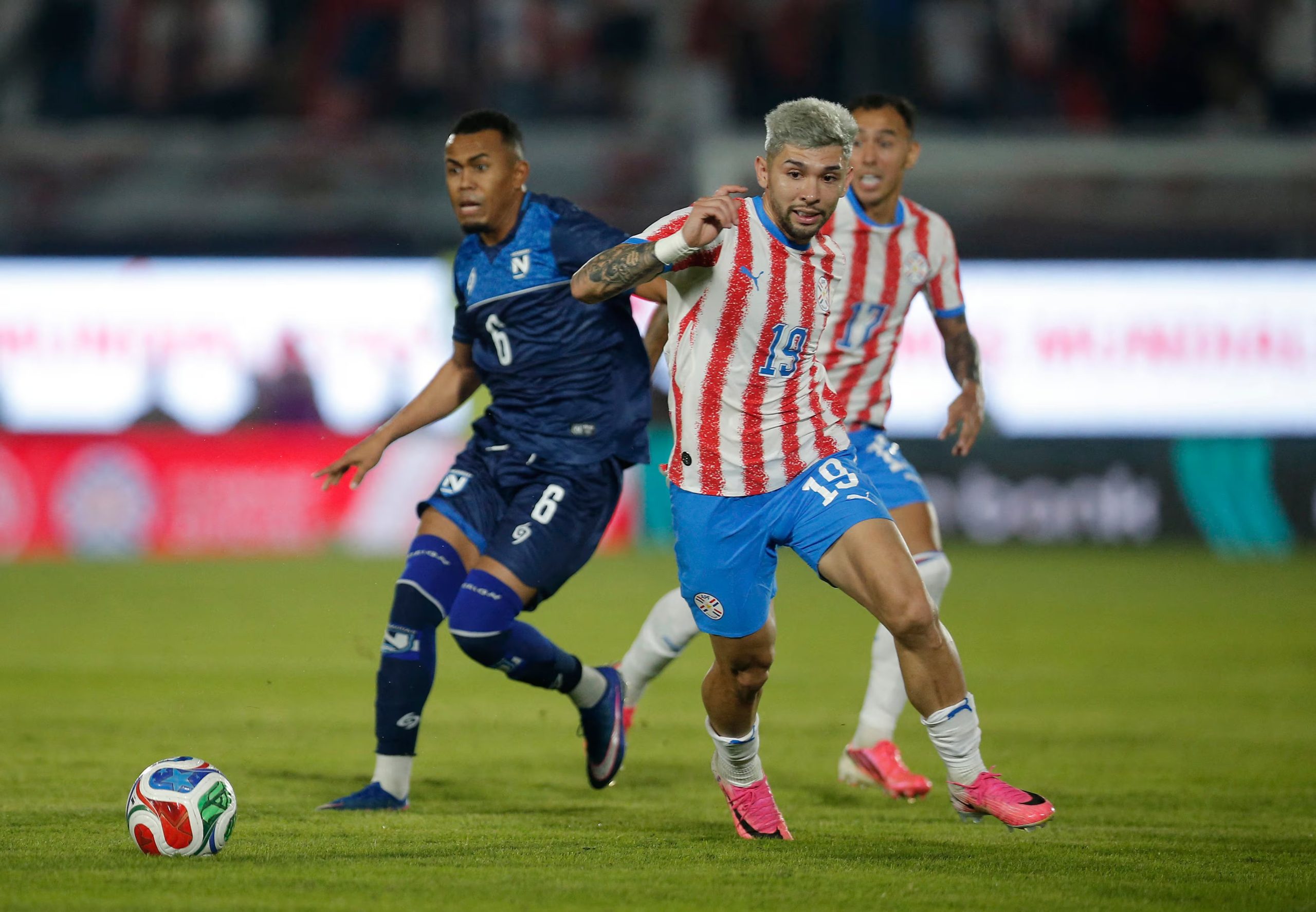 Julio Enciso será una dura baja para Paraguay ante Estados Unidos por la lesión ante Nicaragua. - créditos: REUTERS/Cesar Olmedo