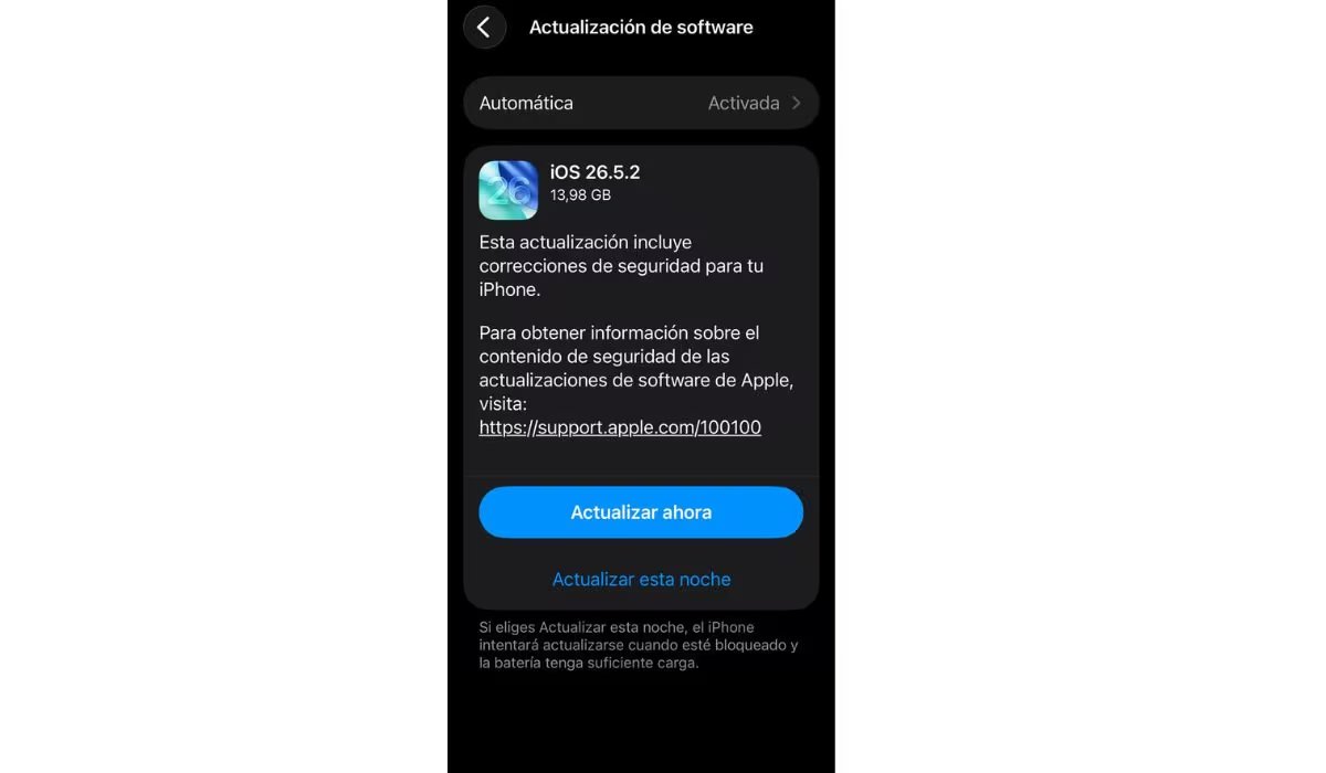 La actualización corrige múltiples fallas de seguridad en iPhone y iPad. (Apple)
