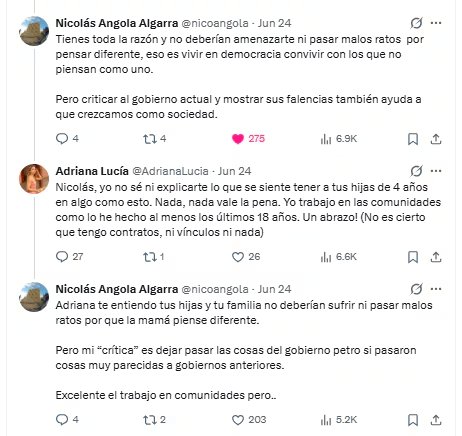 Adriana Lucía explicó su silencio frente al Gobierno Petro en redes - crédito captura de pantalla AdrianaLucia/X