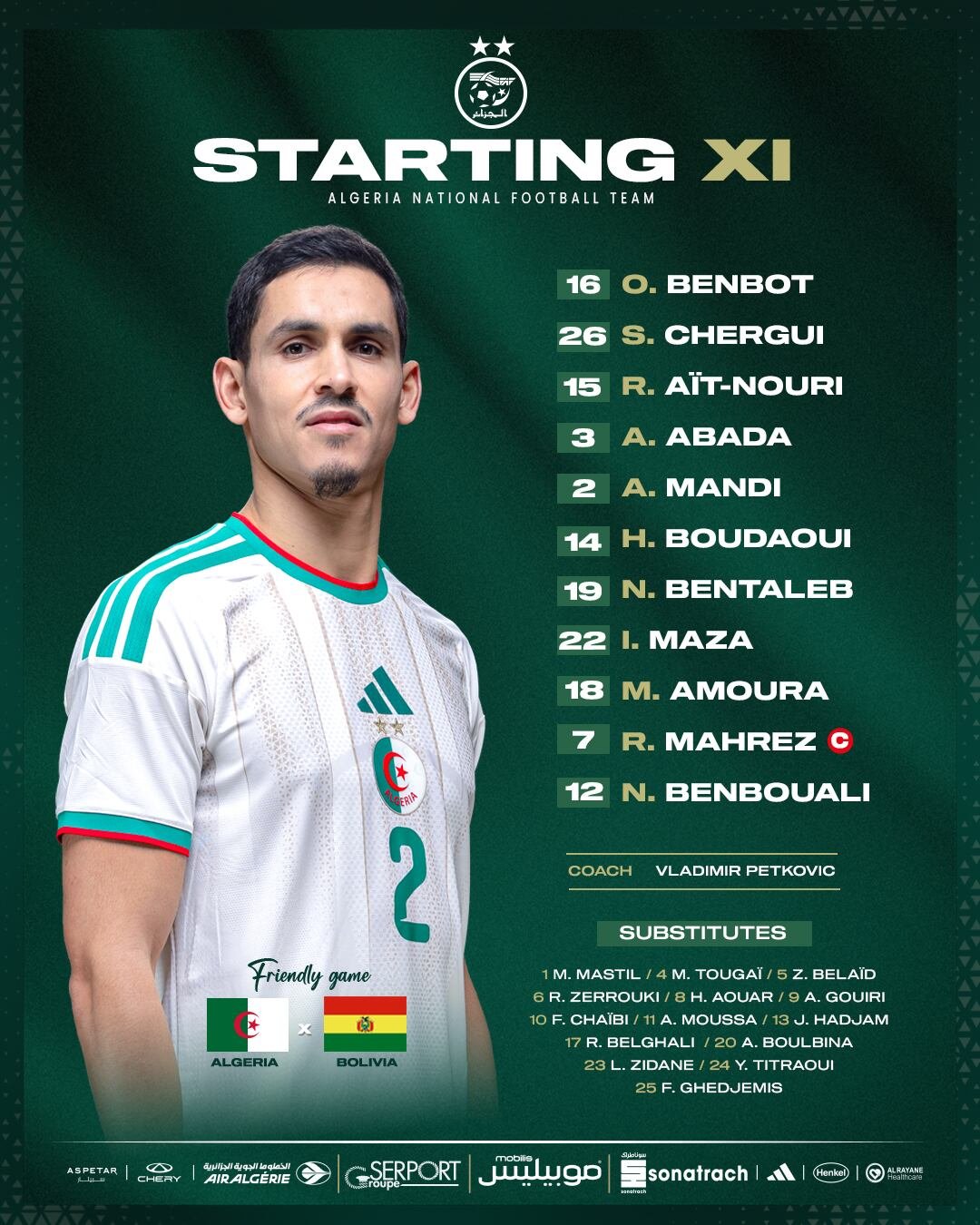 El once que paró Petkovic contra Bolivia