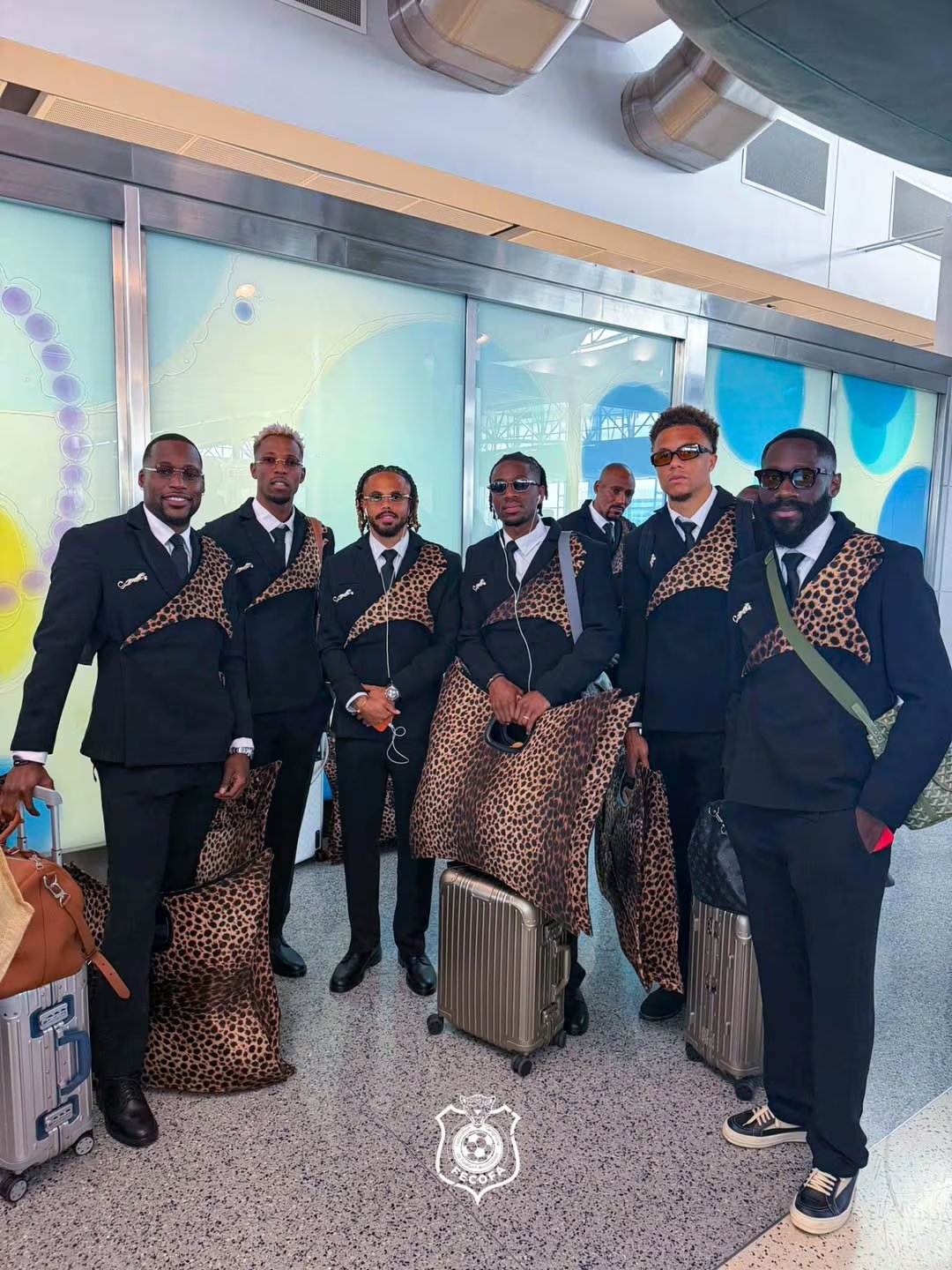 La delegación del cuadro africano llegó para preparar su partido ante los lusos-crédito @fecofadrc/Instagram