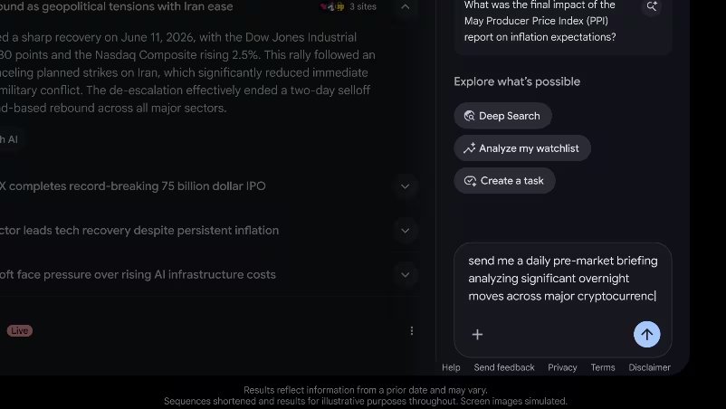 La facilidad de configuración y el acceso a información relevante convierten a Google Finance en una solución práctica. 
(Google)