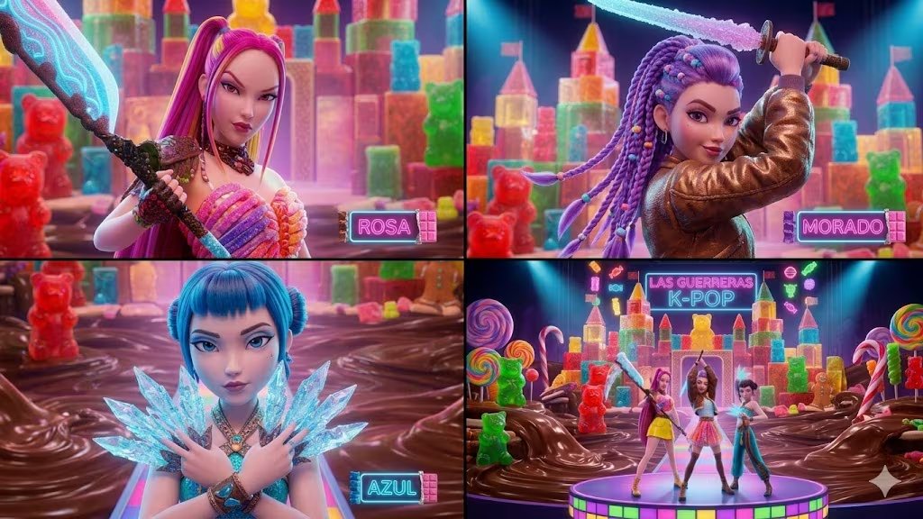 En este imaginario, Las Guerreras K-Pop no solo se adaptan al universo de Charlie y la fábrica de chocolate, sino que lo reinventan a través de su estilo. 

(Gemini)