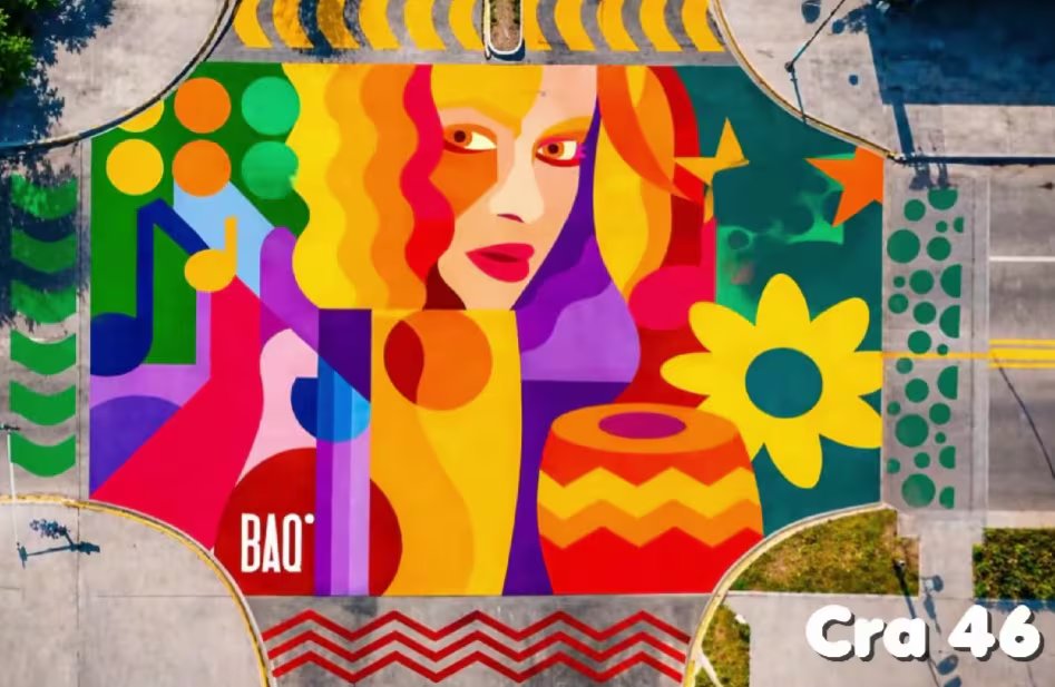 La nueva cara de la carrera 46 en Barranquilla con una obra de arte en homenaje a Shakira - crédito @AlejandroChar/X