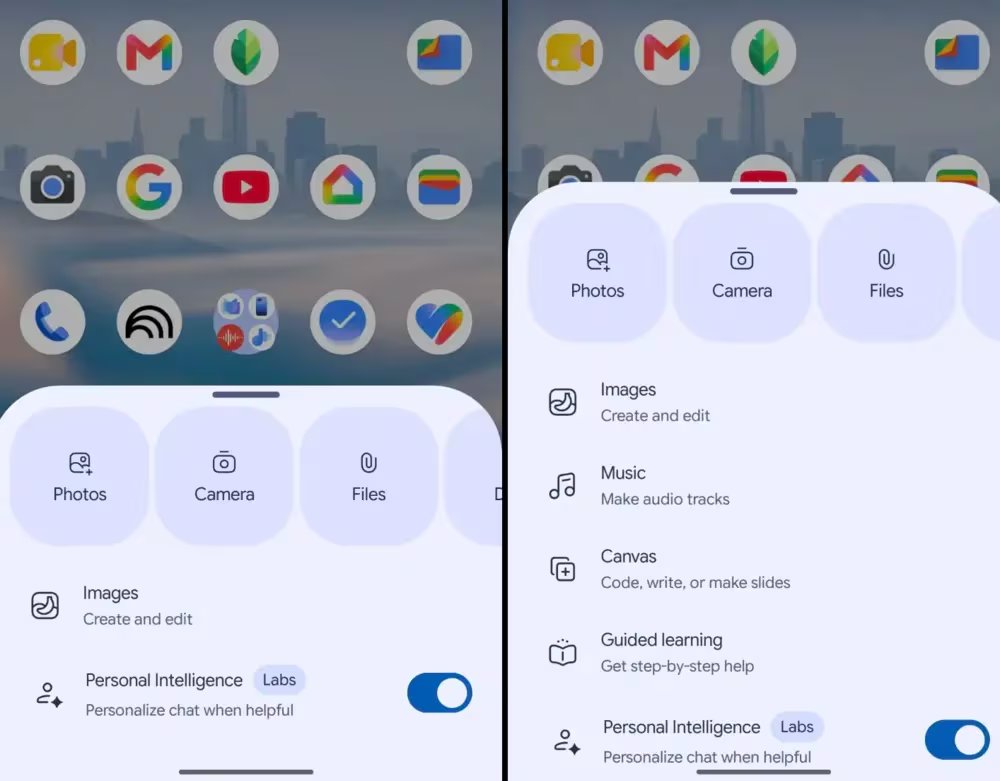 Así luce la barra flotante de Google, que permite acceder a diversas opciones y controlar distintos tipos de contenido desde un único lugar. 
(9to5Google)