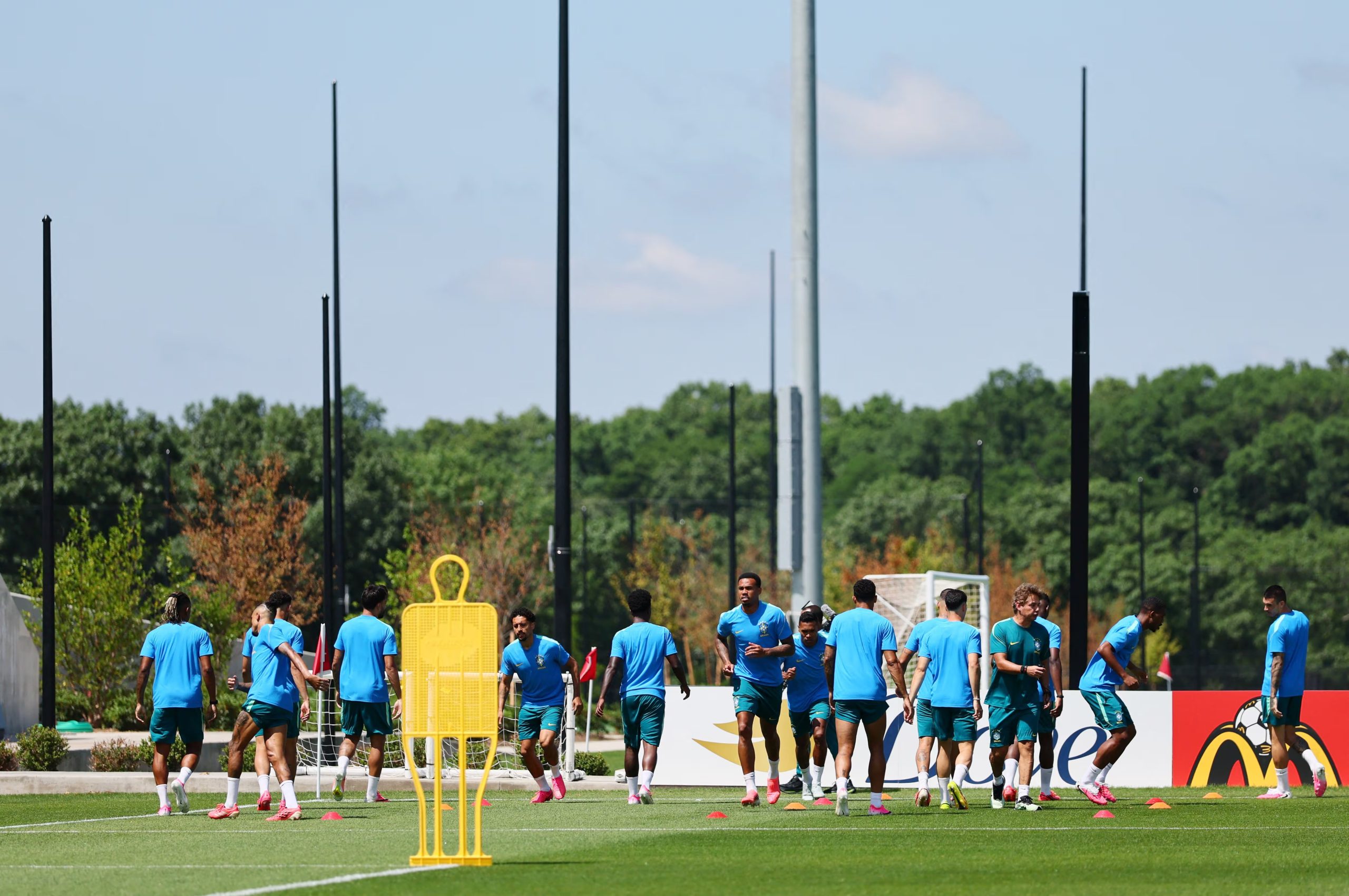 Brasil en su último entrenamiento antes del juego-crédito Caean Couto/IMAGN IMAGES via Reuters
