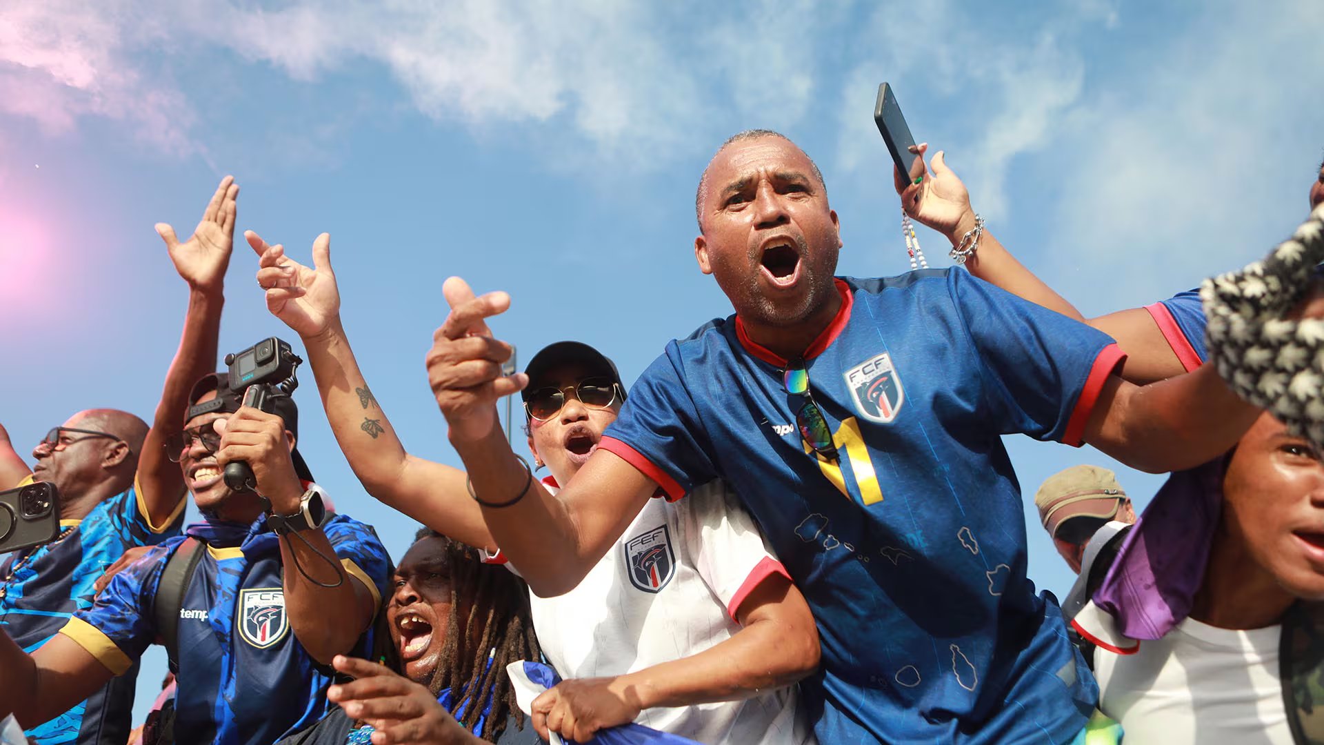 Cabo Verde celebra la clasificación al Mundial 2026. (AP Photo/Cristiano Barbosa)