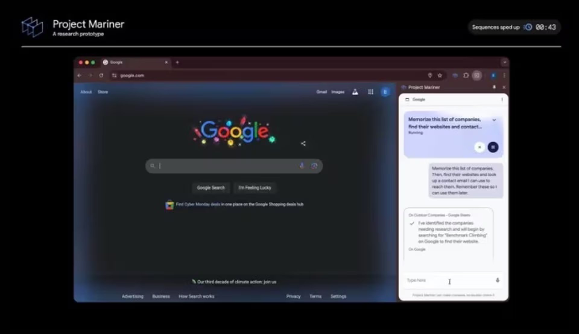 Las nuevas busquedas de Google Chrome permitirán abrir una barra lateral con Gemini para que puedas hacer preguntas en cualquier momento.
