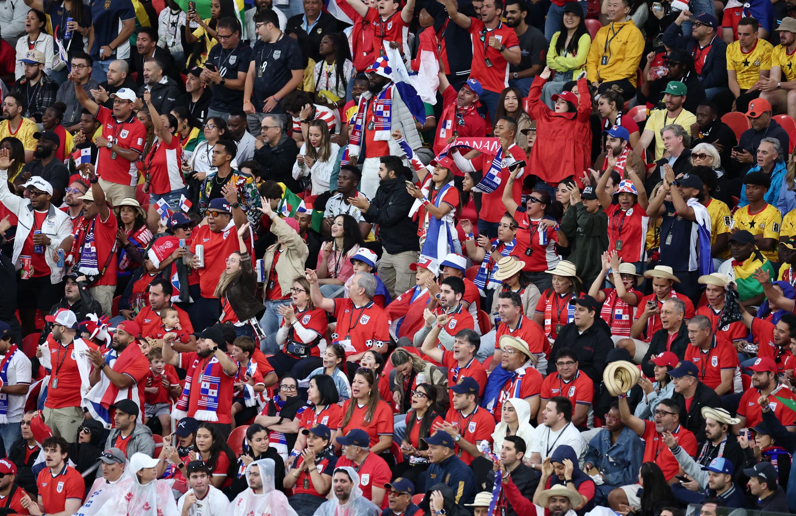 Soccer Football - FIFA World Cup 2026 - Group L - Ghana v Panama - Toronto Stadium, Toronto, Canada - June 17, 2026 Panama and Ghana fans in the stands REUTERS/Thomas Mukoya