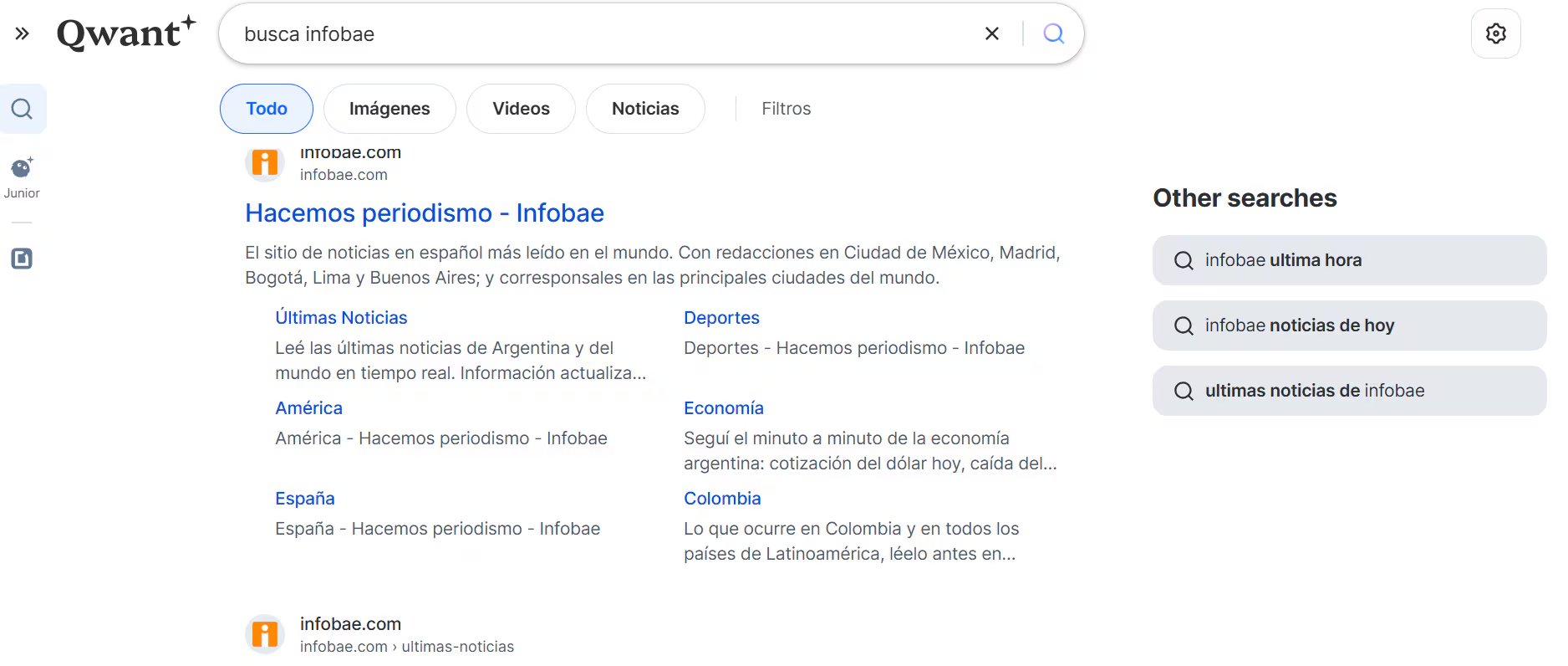 La interfaz es similar a otros buscadores tradicionales. Este también tiene inteligencia artificial.
