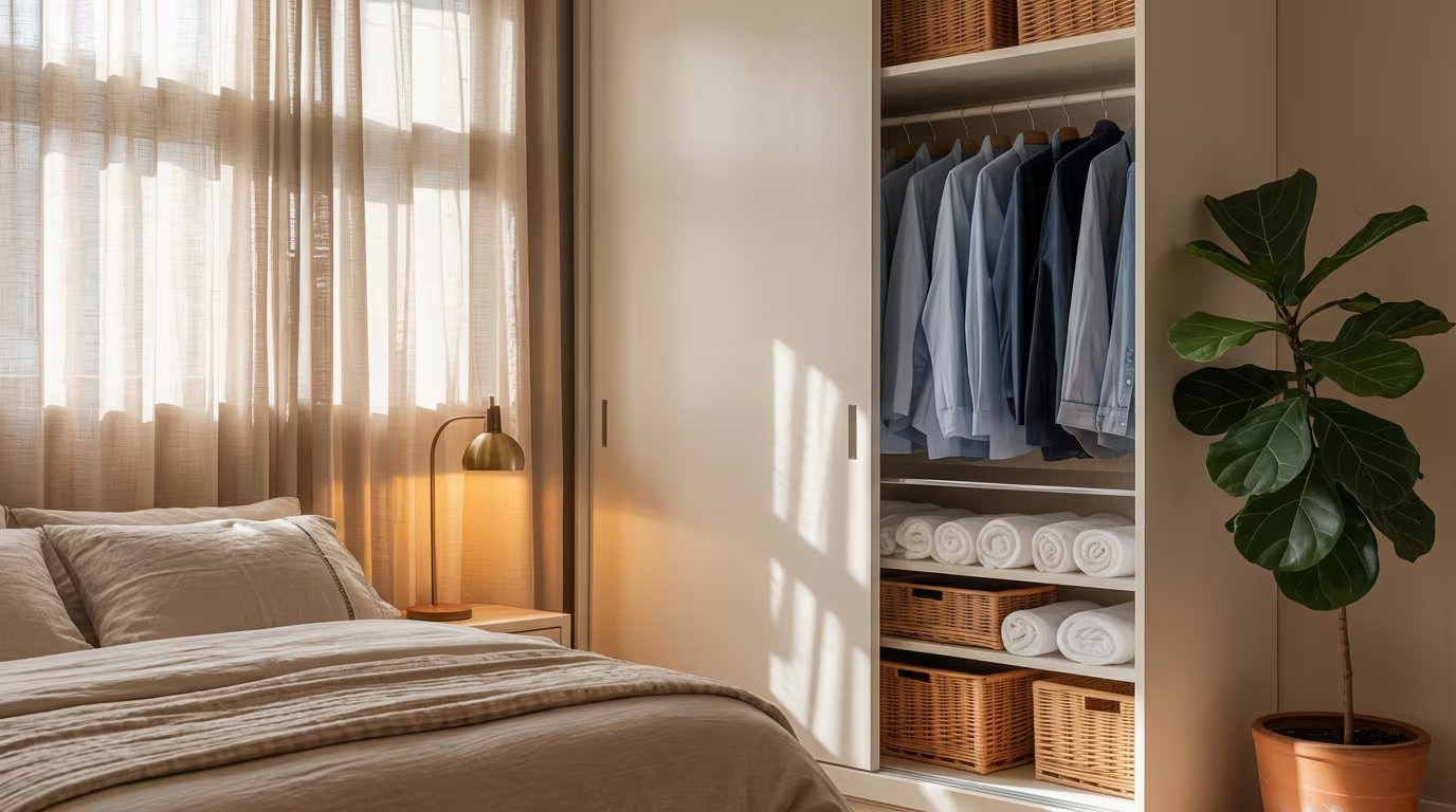 El detalle que cambia un dormitorio pequeño: la altura de la cama y el armario sí importan
