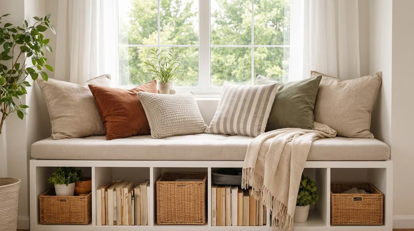 En un living pequeño, los muebles multifunción y el espacio negativo disminuyen la sobrecarga cognitiva y mejoran el equilibrio visual
