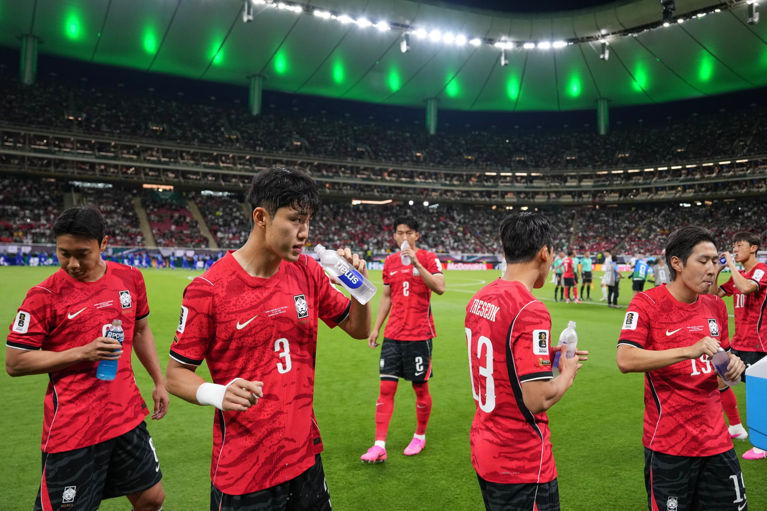 Corea del Sur triunfó en Guadalajara tras remontar a Chequia 2-1. (AP Foto/Matías Delacroix)