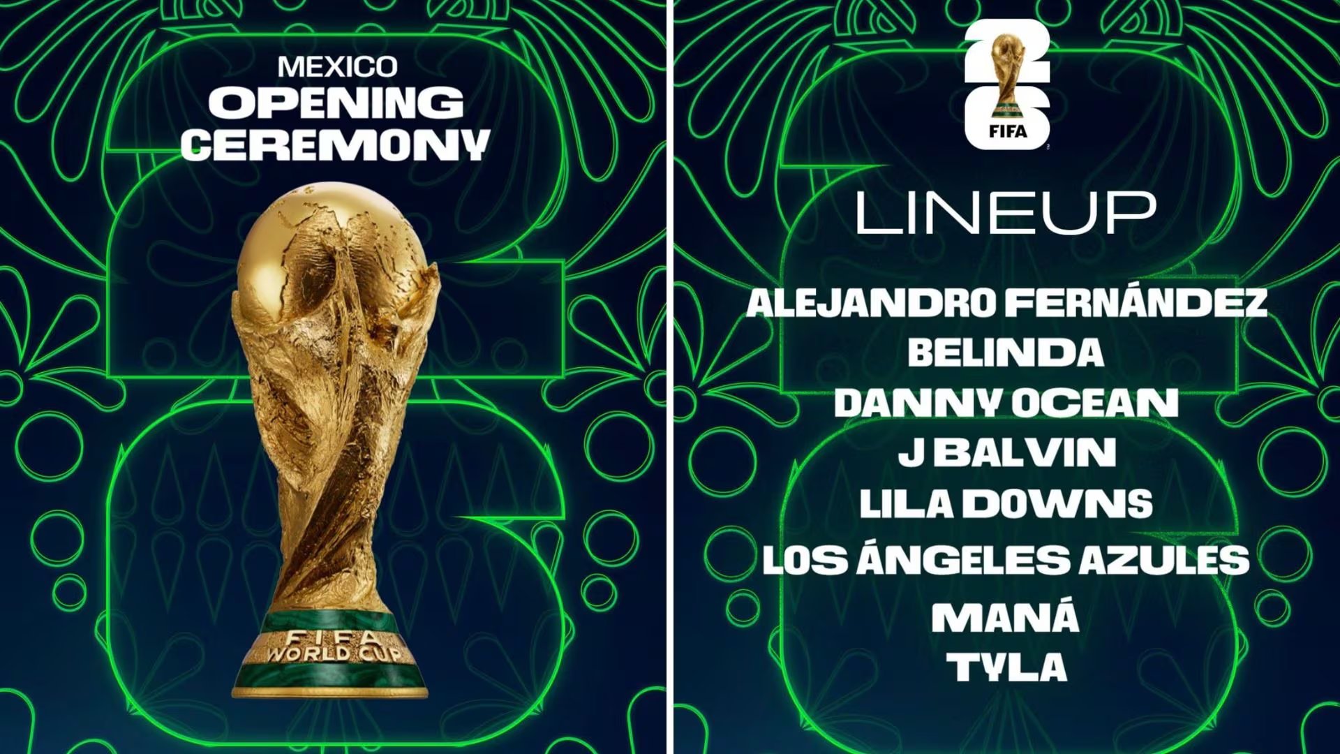 Los artistas internacionales que participarán en el show de inauguración.