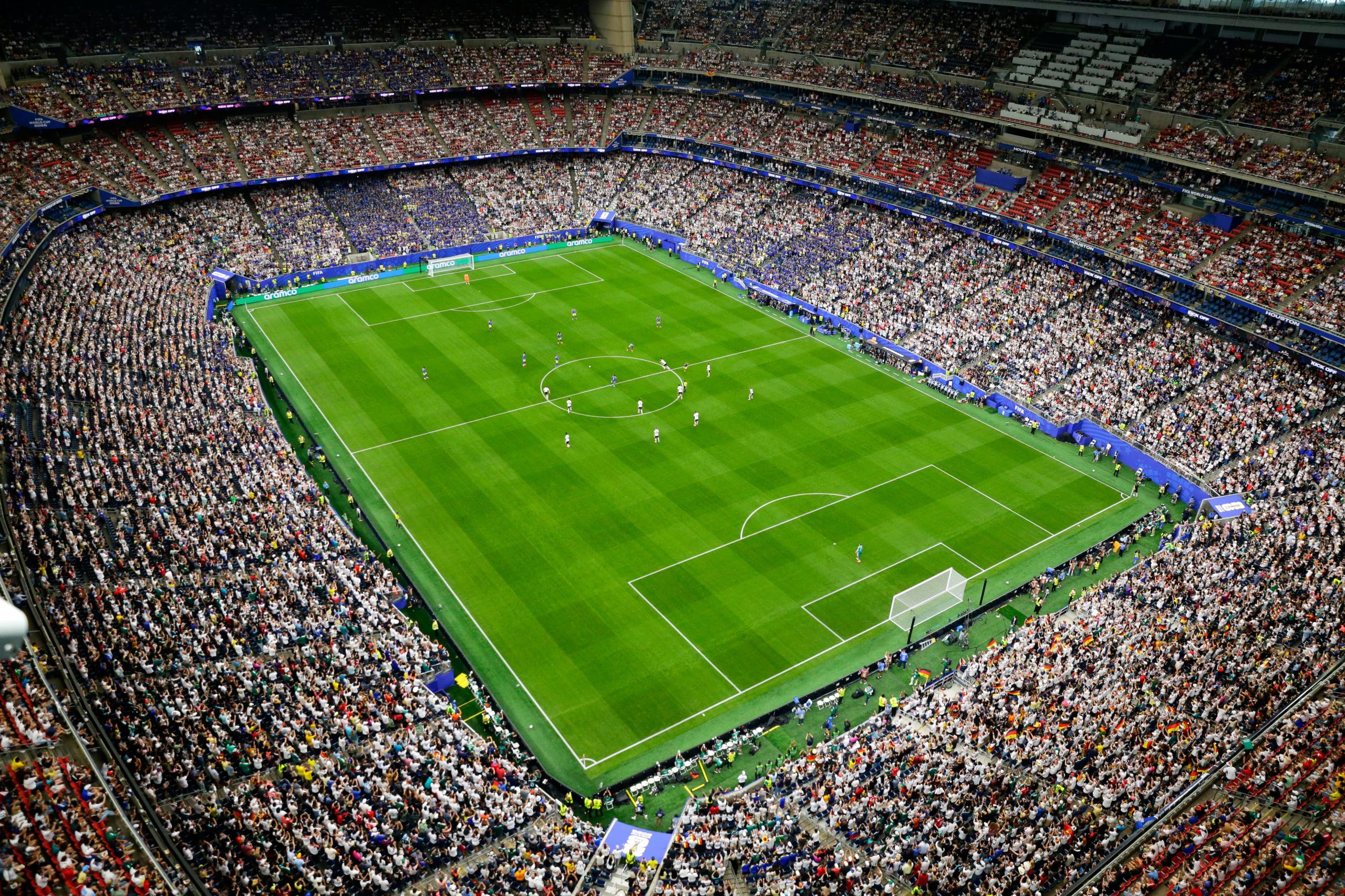 Vista del estadio durante el partido entre Alemania y Curazao por el Grupo E del Mundial, el domingo 14 de junio de 2026, en Houston. (AP Foto/Michael Wyke)