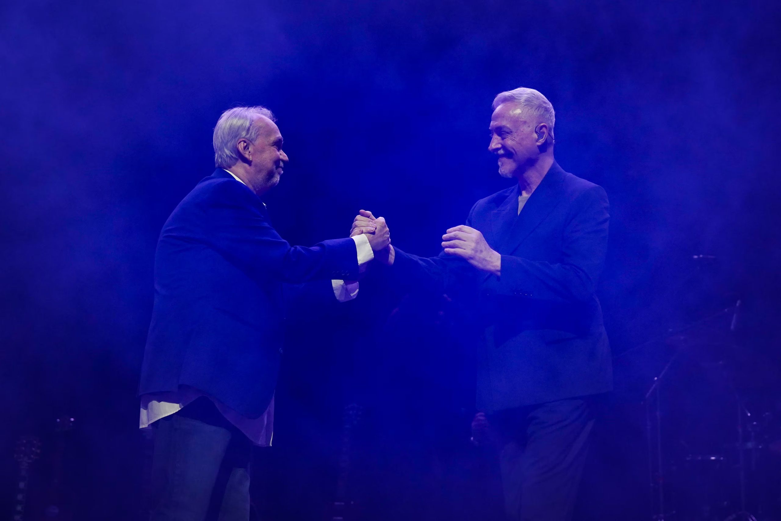 El saludo de dos colosos de la música argentina: David Lebón y Pedro Aznar