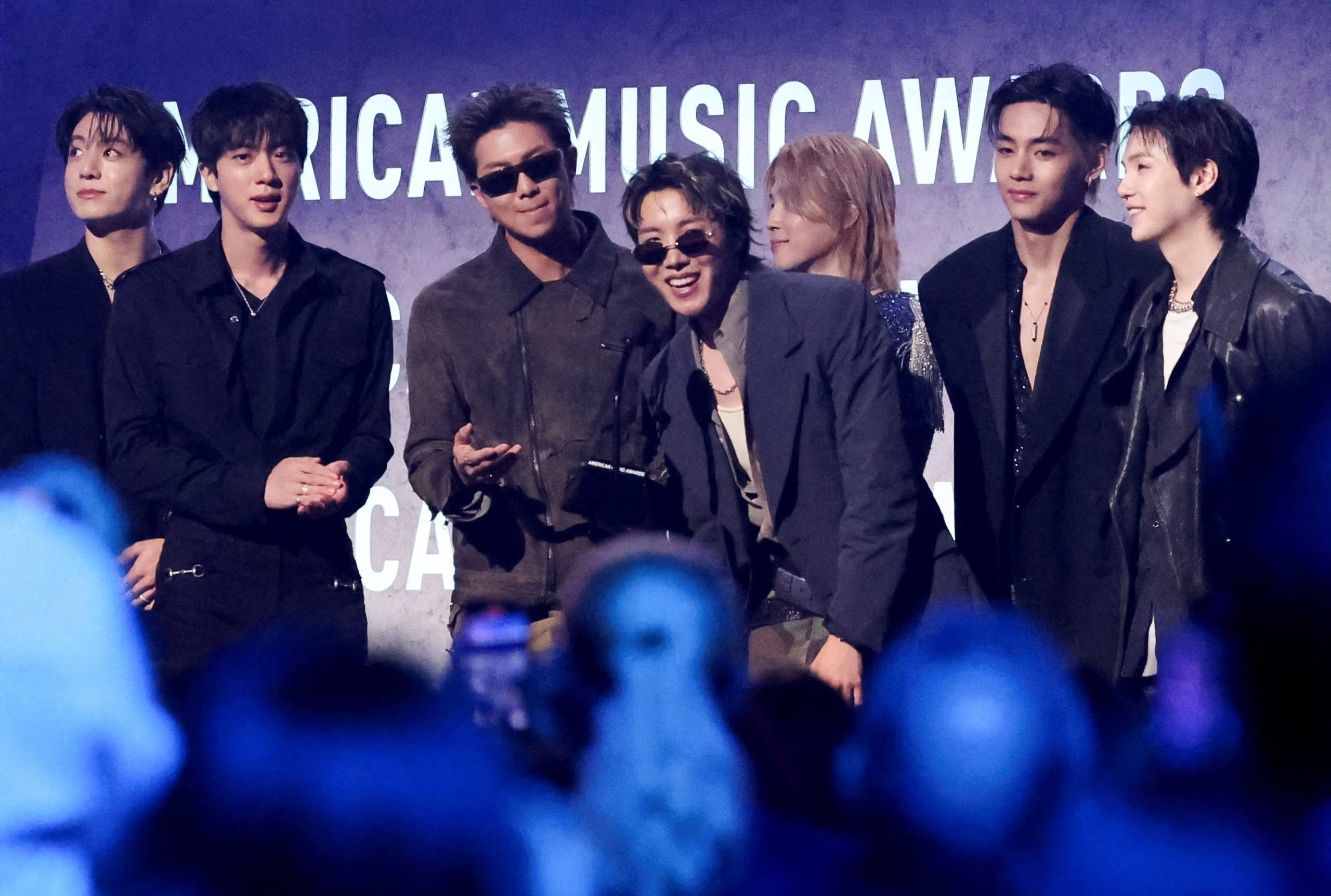 BTS wins Artist of the Year during the 2026 American Music Awards, in Las Vegas, Nevada, U.S., May 25, 2026. REUTERS/Mario Anzuoni
