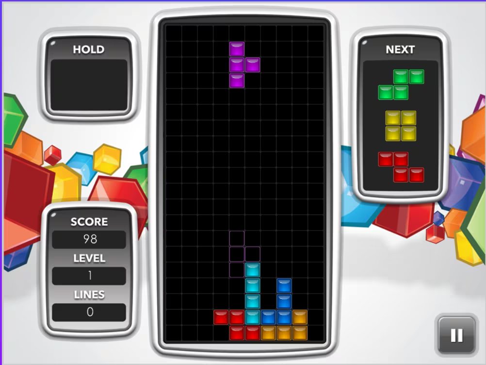 El objetivo es completar líneas horizontales para que desaparezcan. (play.tetris.com/)