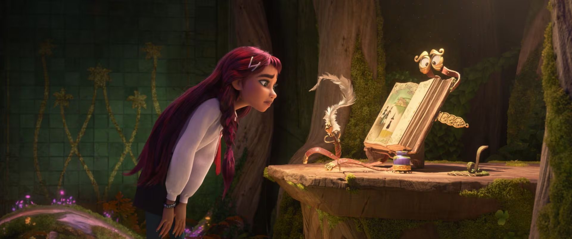 Un portal transporta a Billie a Hexe, el mundo de las brujas, donde comienza a canalizar su conexión con la magia (Disney)