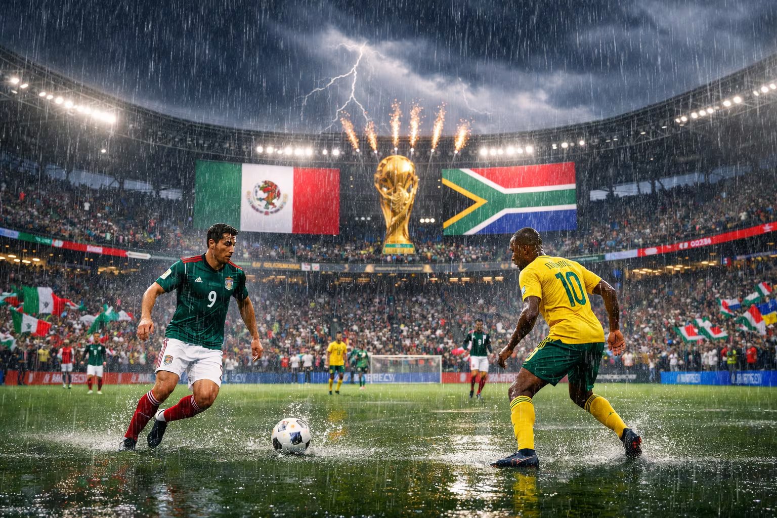El partido inaugural del Mundial 2026 cita a México y Sudáfrica en el estadio Azteca. Crédito: Imagen Ilustrativa Infobae.