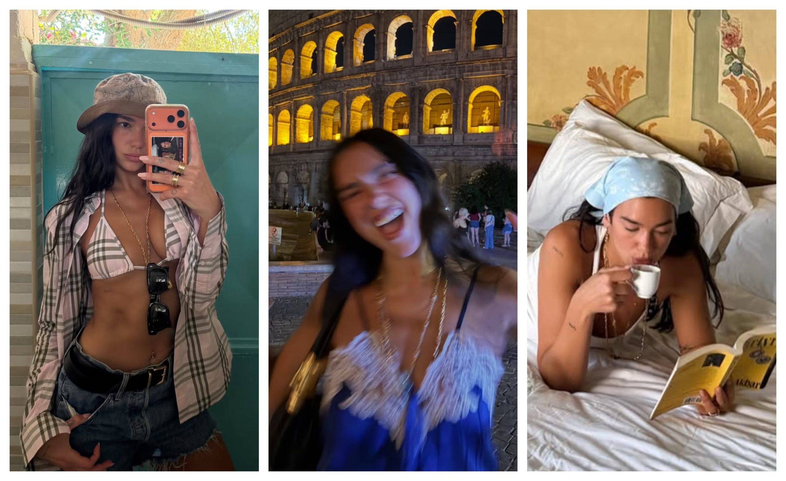 Libros, playa, comida e historia son parte del viaje de Dua Lipa y Callum Turner por Roma 

(Créditos: Instagram/@Dualipa)