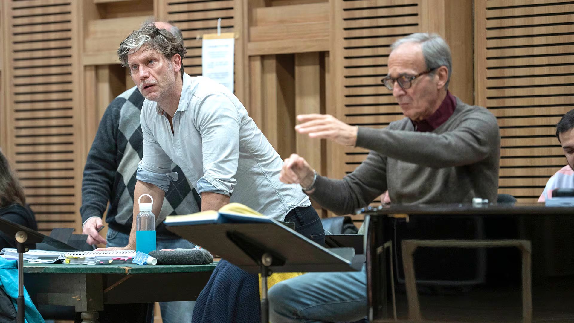 Pablo Maritano, director escénico y Evelino Pidó, director musical, durante un ensayo de 'I Capuleti e i Montecchi'