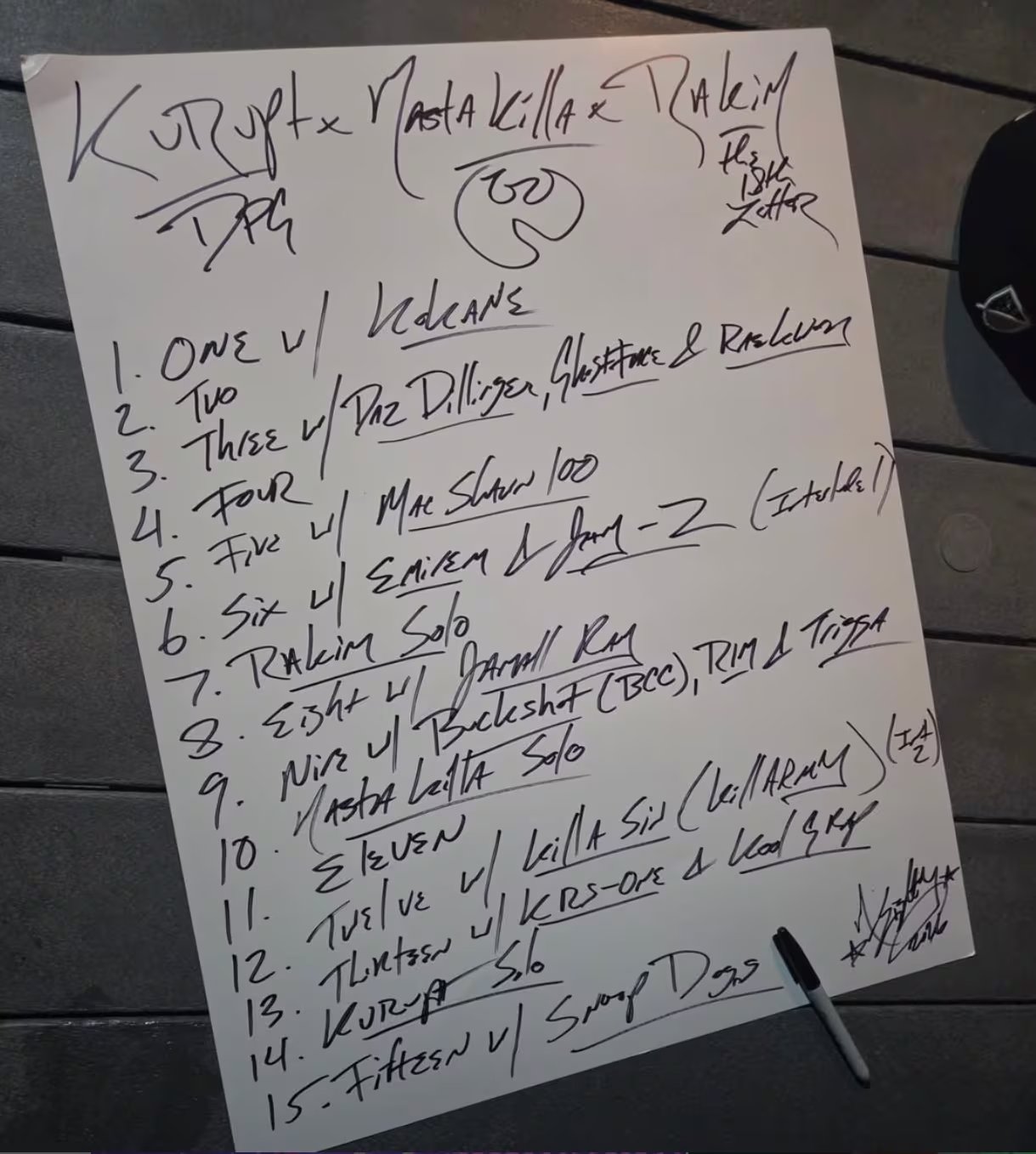 Matthew “M80” Markoff confirmó que la pista con Jay-Z y Eminem aparece en el listado de canciones del nuevo álbum de Rakim (Instagram/almightym80)