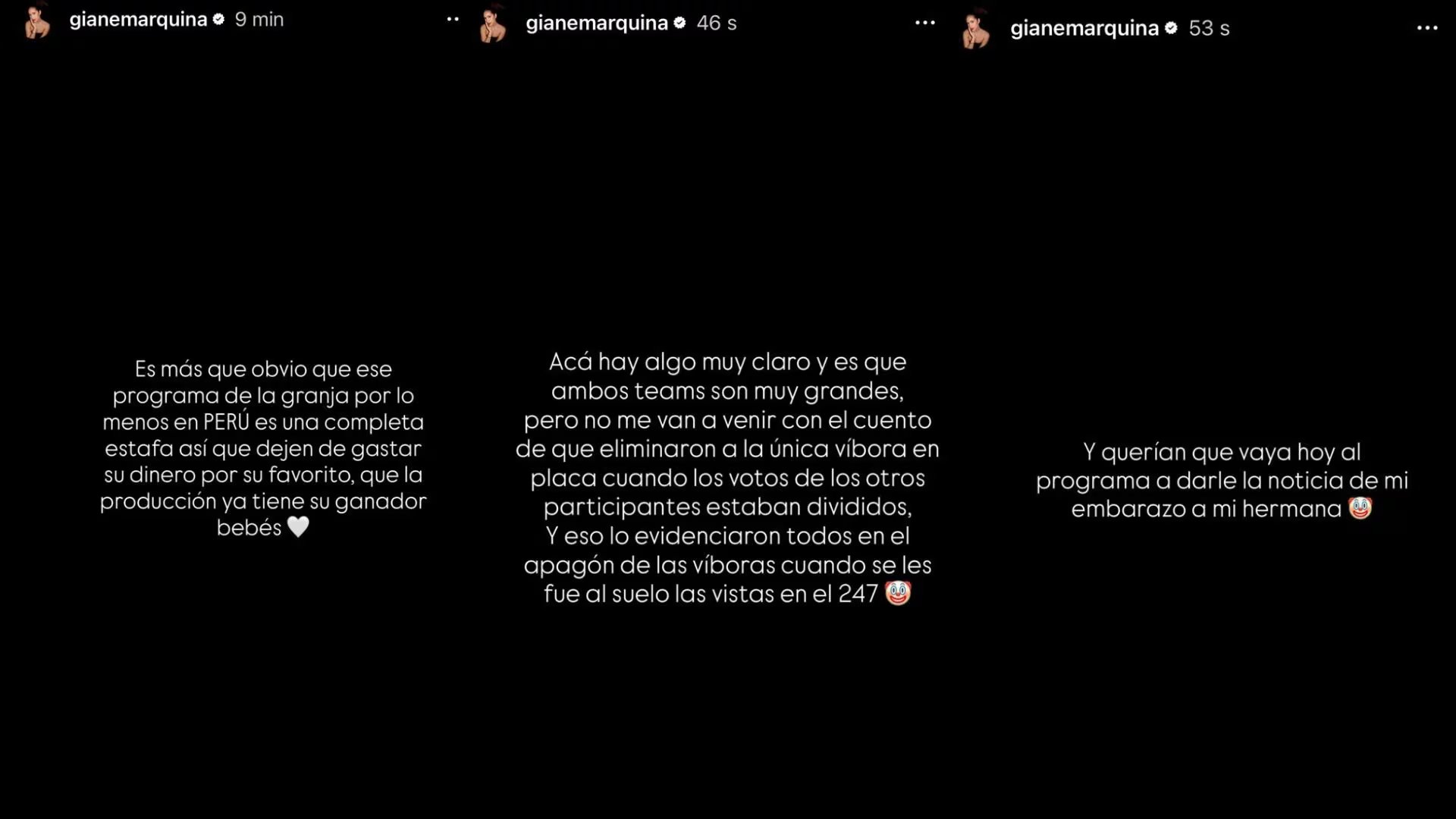 Gianella Marquina arremete contra la producción de 
