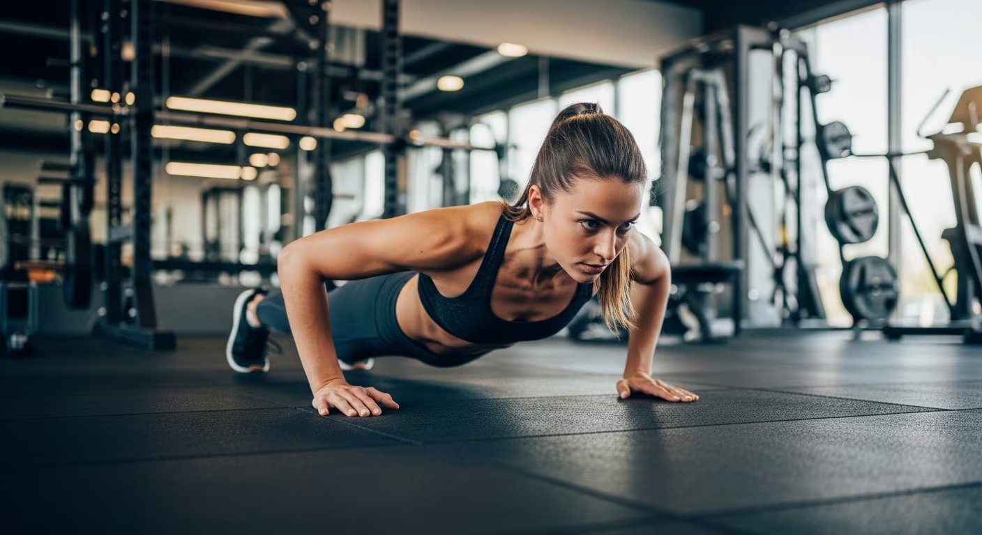Las flexiones activan grandes grupos musculares y pueden representar una carga alta según la masa corporal. (Imagen Ilustrativa Infobae)