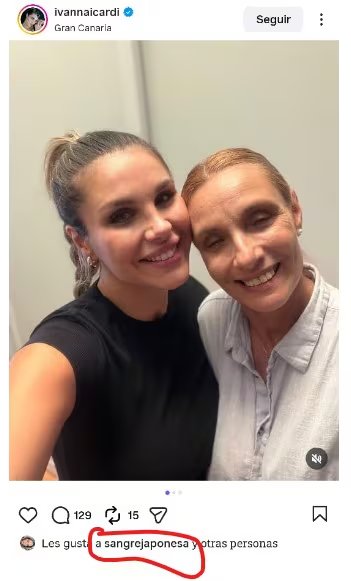 El gesto de la China Suárez ante el saludo de cumpleaños de Ivana Icardi a su mamá (Instagram)