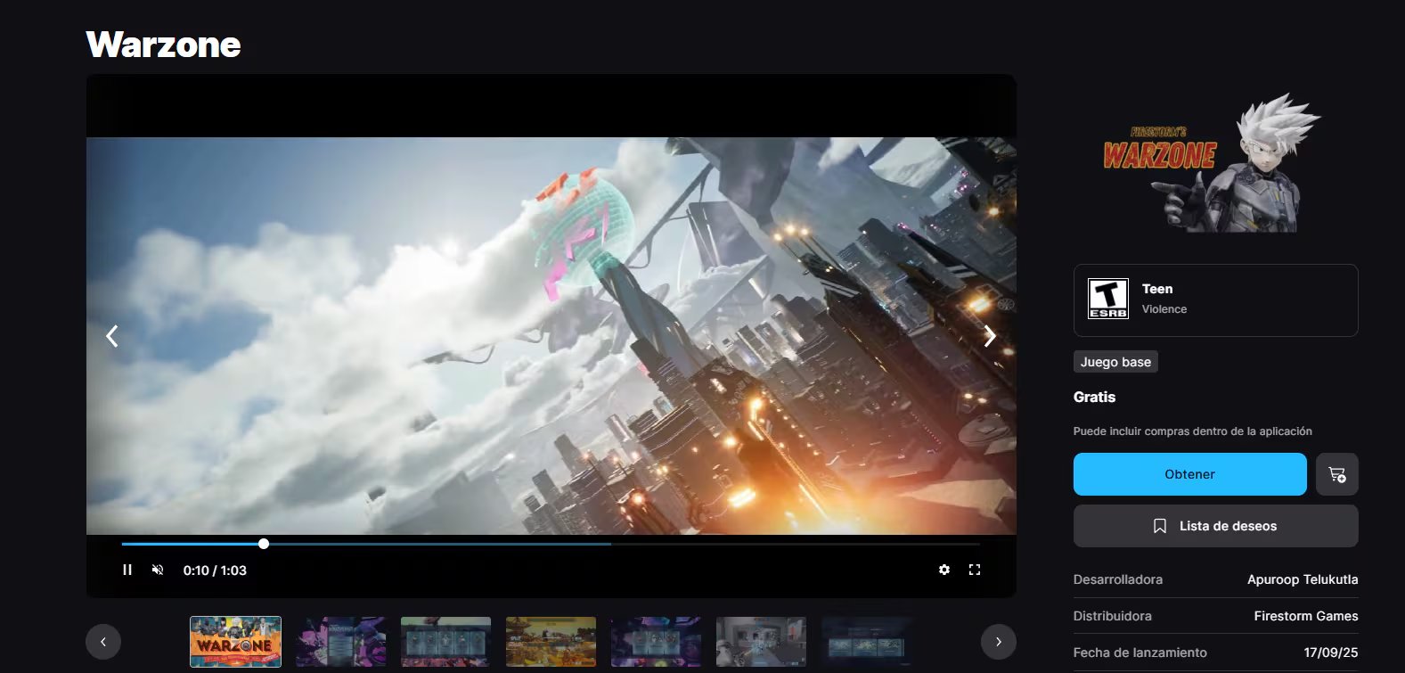Warzone siempre se encuentra gratis en Epic. (Epic Games)