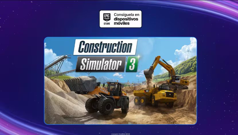 Construction Simulator 3 es el único título disponible para celular. (Epic Games)