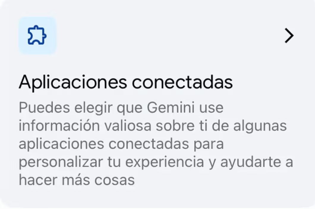 Gemini se conectará a otras aplicaciones para tener más información sobre tus gutos.