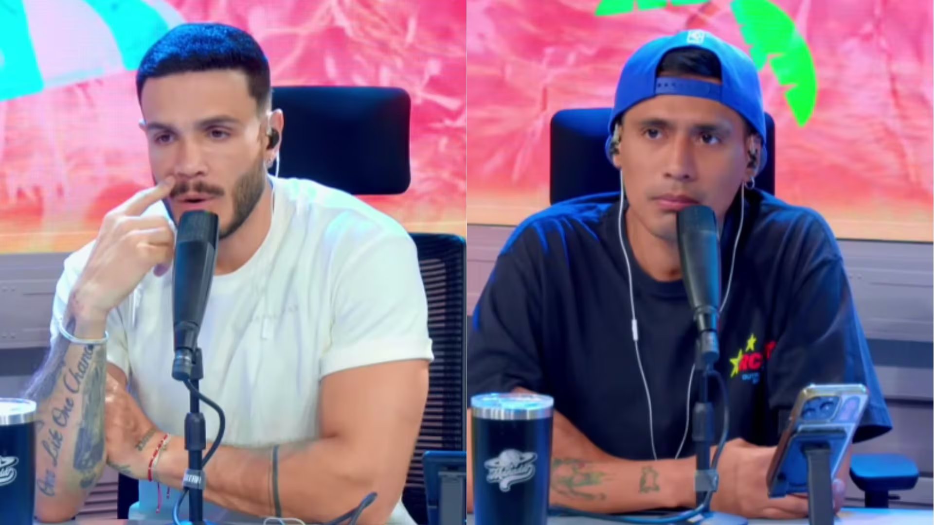 Rodrigo González le aclara a Gerardo Pe que las cámaras buscaban declaraciones de Mario Irivarren, no de él. YouTube/ La Manada